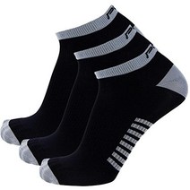퓨어 Athlete 초경량 런닝 양말 - 남성 남자 여성 여자 노 쇼 안티 블리스터 운동 스포츠 얇은 수분흡수, Large-X-Large, Black - 3 Pack