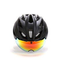 우라칸-V1 고글헬멧 자전거헬멧 전동킥보드헬멧 UV400, 블랙-레드