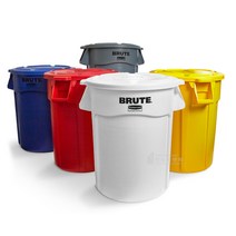 벤티드 브루트 컨테이너 75L 대용량 쓰레기통 대형휴지통 튼튼한 분리수거함, 브루토 컨테이너 75L 세트 (노란색)