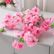 고급 성묘꽃 조화 36종 30~55CM, 봄내음진달래부쉬 53cm 진핑크