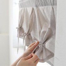 리본포인트 독특한 이단 바란스 주방커튼 포인트커튼 빌라 싱크대 예쁜집
