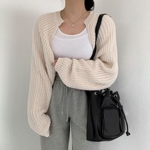 태영스토어 여성 니트 루즈핏 볼레로 오버핏 크롭 가디건