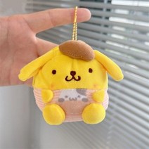 Kawaii-귀여운 커비 가방 플러시 장난감 동전 지갑 만화 핑크 봉제 인형 펜던트 에어플레이드 가방 소녀 크리스마스 선물, 9cm pudding dog 2