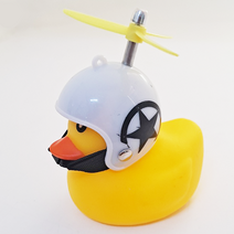 러버덕 풀세트 39종 오리벨 후미등 바이크 자전거 오토바이후미등 헬멧 프로펠러 어린이집 유치원 생일답례품, 38.화이트스타덕, 1개