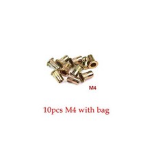 스틸리벳 접시머리 둥근머리 리벳 탄소강 너트 플랫 헤드 세트 인서트 멀티 사이즈 배열, 10PCS M4 Rivet