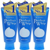 센카 센카 퍼펙트 휩 페이셜 워시 대용량 클렌징 폼 150g (120g + 30g 증량), 3개