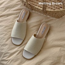 로즈블로썸 멜팅브라운 여성 심플 데일리 라탄 뮬 슬리퍼 3color (8391930)