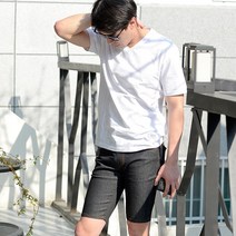 피턴진 JMM8540 물안빠지는남자생지청반바지블랙