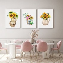 셀러허브 감성 수채화 해바라기 그림 액자 No1 10 캔버스 20호, 9번／20호53x73cm(캔버스액자옆면검정)