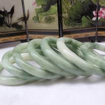 옥팔찌 옥구슬 진주 탄생석 원석자연 중국어 Guizhou Cui 손 조각 라운드 바 옥 팔찌 패션 부티크 쥬얼리