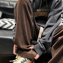 DFMEI 캐주얼 팬츠 추동 빈티지 코듀로이 팬츠 일자바지