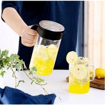 샘나 3단분리 내열유리 물병, BLACK, 1100ml