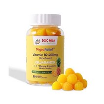 비타민B Doc Mila MigraRelief Vitamin B2 400mg Gummies - Riboflavin Migraine Relief Supplement