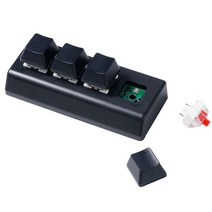 매크로 패드 프로그래밍 키보드 rgb 사용자 정의 노브 키보드 4 키 게임 미니 키보드 복사 붙여 넣기 포토샵 핫스왑 키, 1개