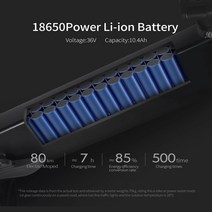 전동킥보드배터리 36V 자전거 배터리 10s4p 10.4Ah 18650 리튬 팩 250W 42V 10400mah 전기 자전거/스쿠터/, 한개옵션0