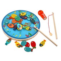 3살 4살 소근육발달 얼음낚시 퍼즐 장난감 목재 문화센터 베이비 놀면서배우기 원목