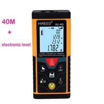 레이저거리측정기 스마트 레이저 양방향 줄자 거리 측정기 고용 40m 100m 80m 전자 레벨 핸드 헬드 디지털 테스터, 하이 40q 옐로우, 1개