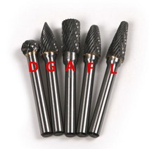 대리석연마6mm 샹크 1 pc 텅스텐 카바이드 밀링 커터 로타리 공구 Burr Dremel 용 더블 그레인 금속/대리석, 02 D 6X10
