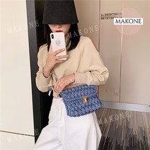 핸드메이드 가방 DIY 크로스 후크라인 미니 클러치백 만들기 코바늘 뜨개질, 퍼플 라벤더개