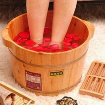 YEOP-T 족욕통 가정용 습식족욕기 원목편백나무 히노끼 족탕, 테두리형, 단품+덮개+마사지기
