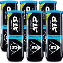 던롭 ATP 챔피언십 테니스 공 3볼 x 6캔, 6 x 3-Ball can