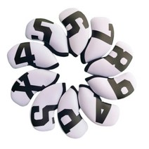 다원트 아이언커버 세트 네오프렌 10p, 화이트 블랙넘버