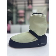 발레 웜업부츠 통굽 슈즈 겨울 패딩 토슈즈 보온 연습, 265, 그린