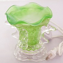 Cilicili 아로마램프 전기향 스탠드 조명 아로마세라피 야간등 오일등 오일 디퓨저, T03-라이트그린