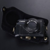 Canon g7x2 카메라 가방 g7x3 카메라 가죽 케이스 g7xmark2 II III G5X2는 액세서리 보호에 적합합니다., [g7x3] 클래식 블랙의 업그레이드