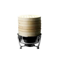 찜판 잔치 행사 푸드 디쉬 JH-068 30cm 전기용 은장 뷔폐용 대나무 딤섬 3단찜기