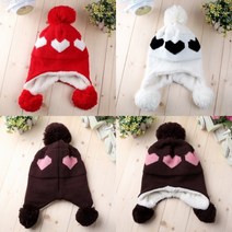 마트498 방울 귀달이모자(하트) (여성용) 귀달린모자 에스키모 트루퍼햇 트래퍼햇 여성털모자 귀덮는모자 방한모