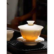 옥 고급찻잔 티컵 다도 뚜껑 선물 옥그릇, (저스티스 컵)무엣팻 옥 도자기 (240ml)