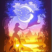 코스트굿즈 페이퍼커팅 무드등, 10.인어공주(반제품)