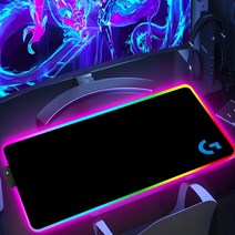 led 마우스 장패드 Rgb 로지텍 g 마우스 패드 게임 백라이트 Pc 액세서리 게이머 키보드 매트 데스크 프, 07 HC004517_02 RGB300x800x3mm
