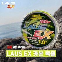 라우스 EX 카본 목줄 100m 바다낚시 낚시줄, 1