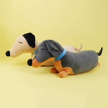 토이웍스 KC정품 닥스훈트 강아지 모찌인형 85cm 2종, 다크그레이