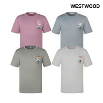 [웨스트우드] 베이직 핏 반팔 그래픽 티셔츠 WM2MCTR457DSAP