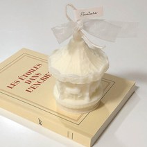 F5NATURE 회전목마캔들 메리고라운드 오브제캔들 디자인 향초 필라왁스 인테리어소품 홈데코, 13.피오니