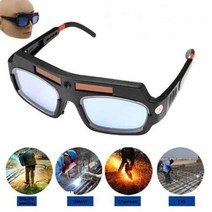 용접 안경 고글 Solar Welding Glasses Resistance Powered Welder Auto Darkening Battery Goggle Helmet, 한개옵션0