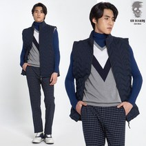 [에드하디] 남성 헝가리 구스 튜브 다운 베스트 네이비 남자골프웨어 남성골프패딩 스윙자켓 구스다운베스트 남자베스트 남성패딩조끼