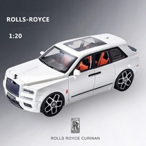 다이캐스트 롤스로이스 1/24 롤스로이스 SUV 컬리넌 합금 자동차 모델 다이캐스트 장난감 차량 금속 컬렉, 01 White