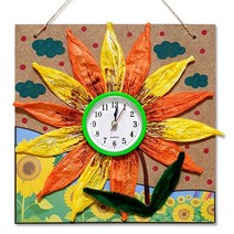 DIY 만들기 해바라기 벽걸이 시계 종이접기 놀이 유치원 어린이집 초등학교 주제별 수업 미술 재료, 상세페이지 참조, 상세페이지 참조, 상세페이지 참조