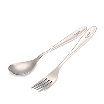 수저세트 예쁜수저세트 수저세트선물 한식수저세트Tiartisan-순수 티타늄 포크 숟가락 커트러리 세트 가벼, 한개옵션1, 03 Spoon Fork