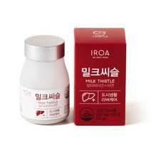 이로아 밀크씨슬 실리마린130mg 60정 비타민 B1 B2 B6 아연 타우린 헛개 홍삼 울금 폴란드산 도시생활 리버케어 7종기능성 믿을수있는맞춤설계 간 기능 건강 피로 영양제, 1개