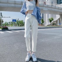 새로운 높은 허리 스키니 느슨한 여성용 바지