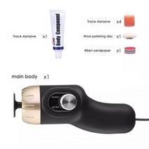 광택기 폴리셔 연마 장비 왁스 샌딩 자동차 무선 스크래치 리무버 기계 8500rpm 디테일링 도구 폴리싱 머신 글레이징 보호 유약 제거, Black