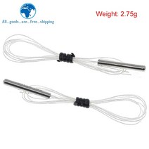 TZT PT100 백금 저항 온도 센서 방수 프로브20 450 섭씨 절연 차폐 유리 섬유 50CM, [01] PT100