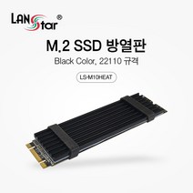 LANstar M.2 SSD 알루미늄 방열판/LS-M10HEAT/22110규격 호환/히트싱크/M.2 SSD(NVMe/SATA) 전부 사용가능/열전도율이 뛰어나 실리콘 패드 사용