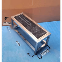 계단 발판 사다리 미니 3단 철계단 안전발판 작업 간이 산업용 현장용 스레이레스, 스테인리스 스틸 1단 블랙