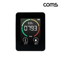 Coms 이산화탄소 측정기 CO2 공기질 가정용 실내, 단품, 1개